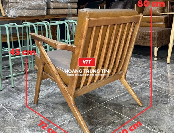 Ghế cafe gỗ nệm cao cấp HTT16