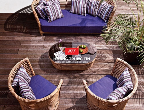 Sofa đan nhựa giả mây HTT010