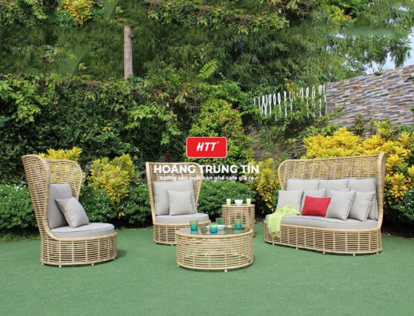 Sofa đan nhựa giả mây HTT008