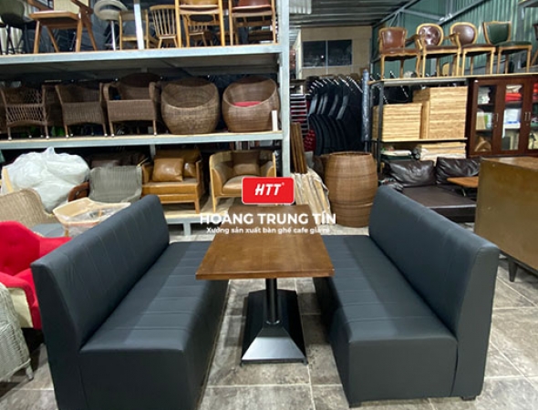 Bàn ghế sofa cafe sắt nệm HTT01