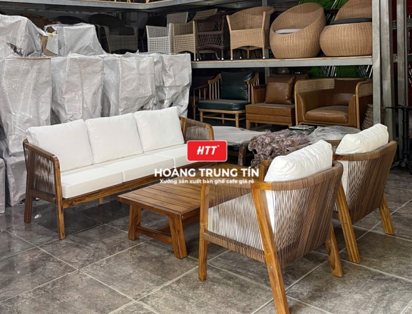 Sofa đan nhựa giả mây HTT055