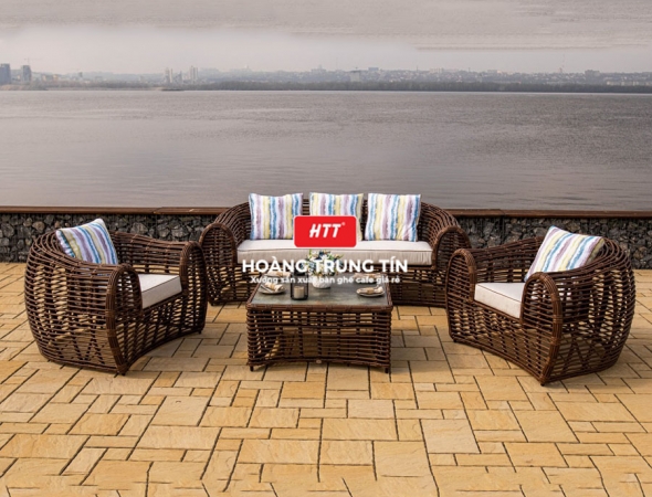 Sofa đan nhựa giả mây HTT014