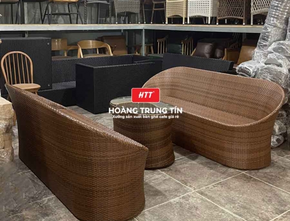 Sofa đan nhựa giả mây HTT005