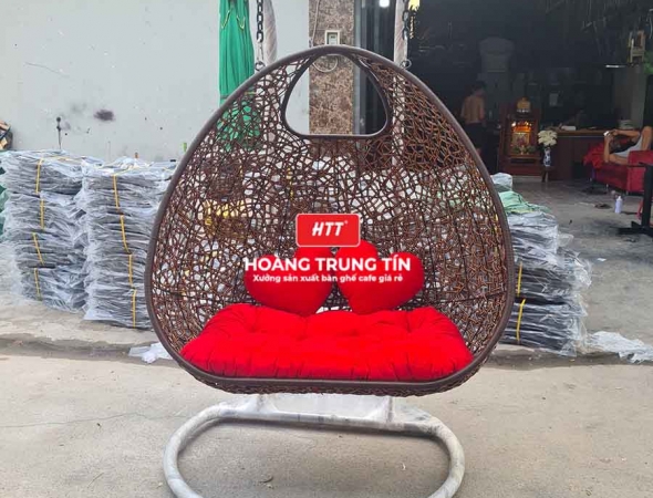 Xích đu đan nhựa giả mây HTT15