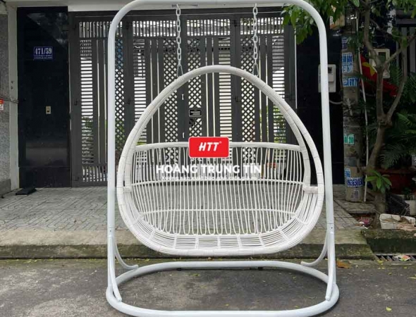 Xích đu đan nhựa giả mây HTT12