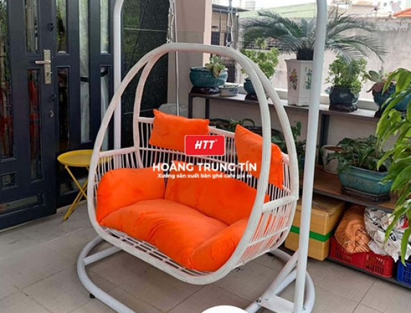 Xích đu đan nhựa giả mây HTT28