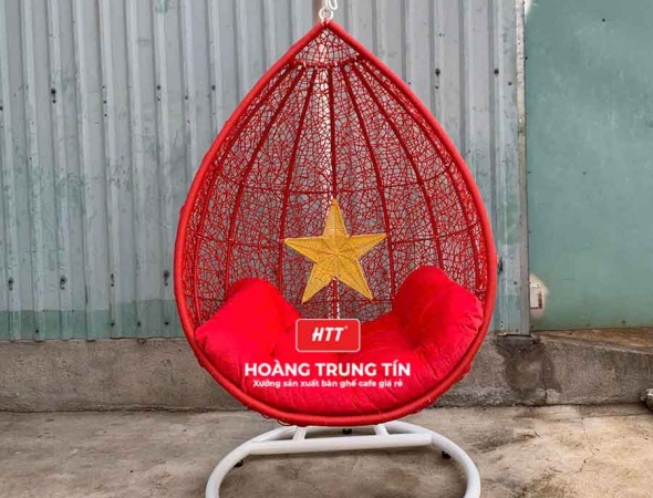 Xích đu đan nhựa giả mây HTT01