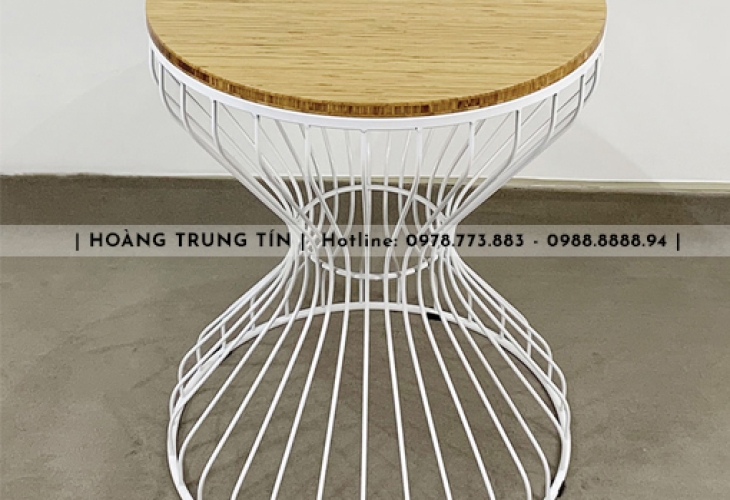 Bàn cafe gỗ chân sắt giá rẻ, đẹp, bền