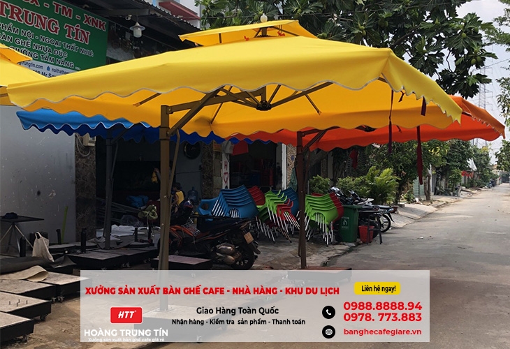 Dù che nắng cafe bền đẹp giá rẻ tại Bến Tre