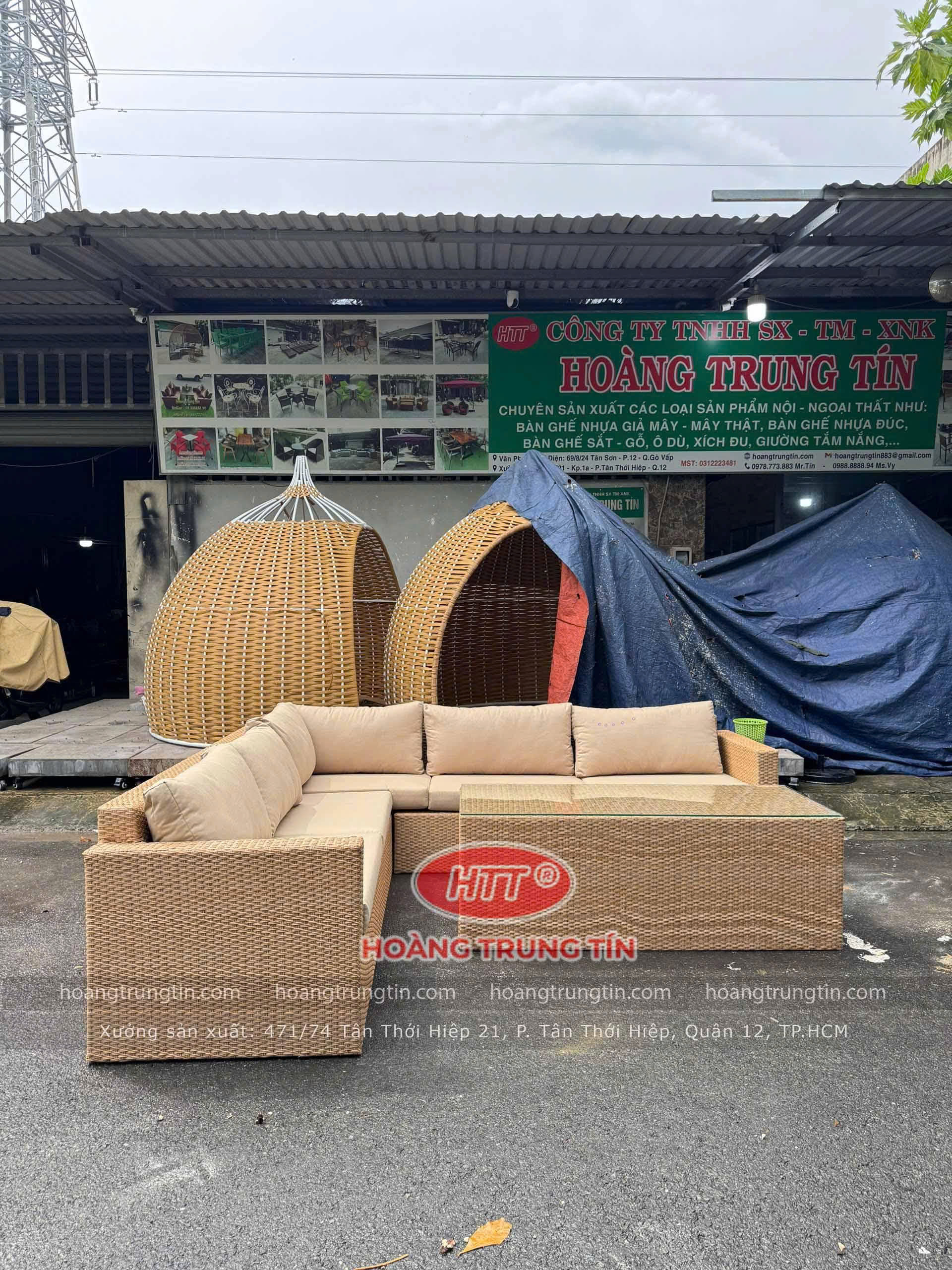 Quy trình đan ghế nhựa giả mây tại Công Ty Hoàng Trung Tín