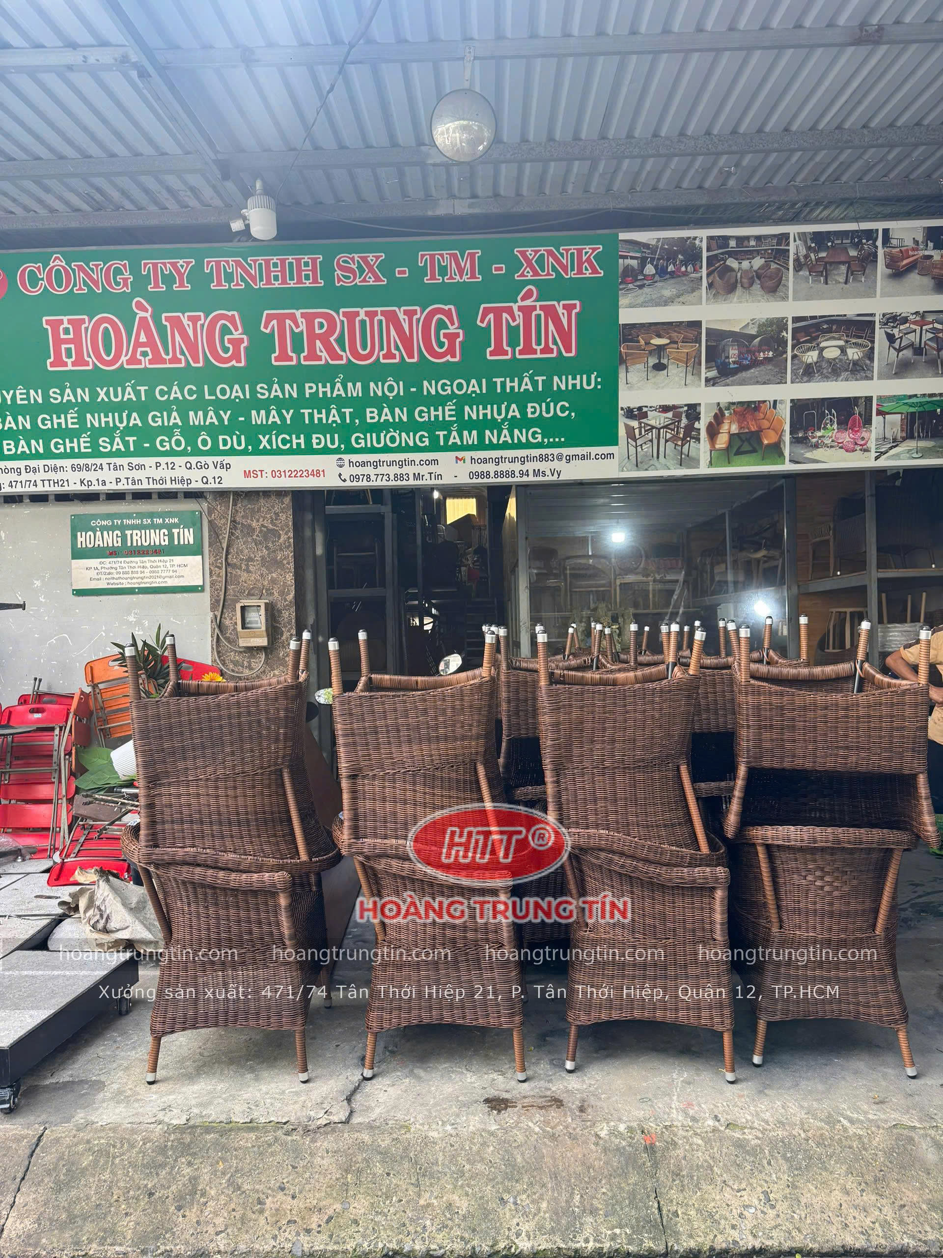Ghế café nhựa giả mây