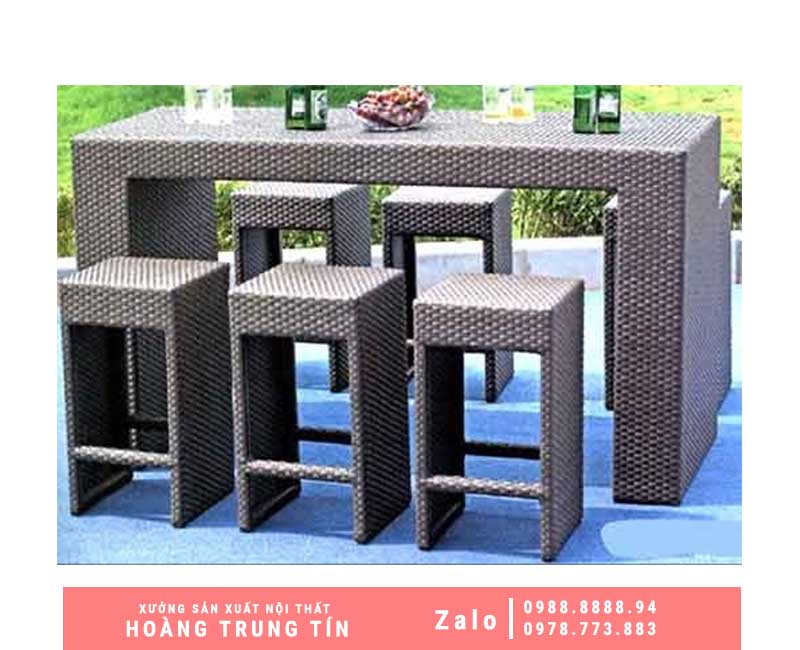 Ưu Điểm Nổi Bật Của Bàn Ghế Bar Nhựa Mây