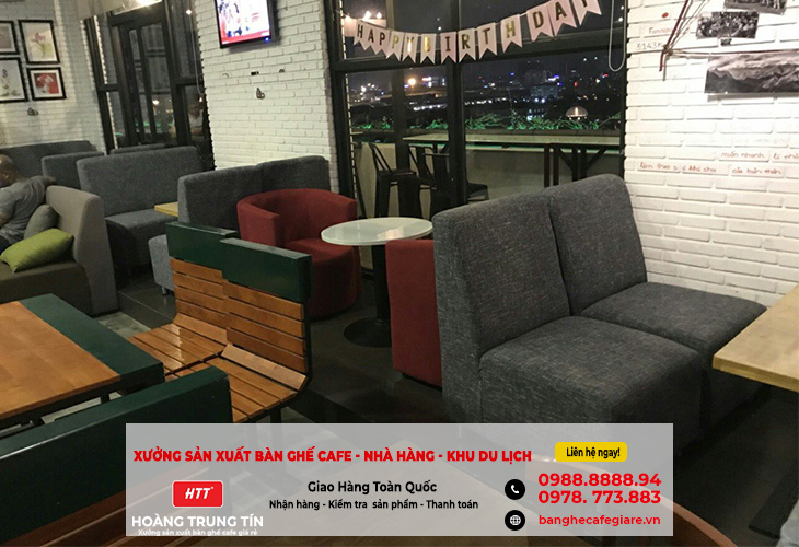 bàn ghế sofa cafe nệm